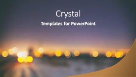  Presentation with road light - Slide deck featuring winter road in the evening and lots of bokeh and light background and a dark gray colored foreground