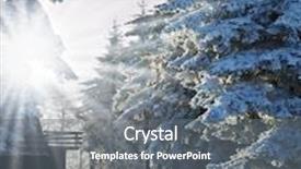  Presentation with tale - Slide set featuring winter's tale solar christmas morning in a snowy forest background and a gray colored foreground