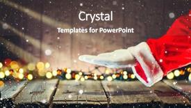  Presentation with christmas sale - Slide deck having winter sale - christmas santa claus showing empty background and a dark gray colored foreground