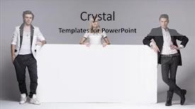  Presentation with airport boarding board - Presentation design with winter sale - group of friend with board background and a  colored foreground