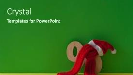  Presentation with percent - Colorful PPT theme enhanced with winter-sale-and-shopping-concept backdrop and a forest green colored foreground