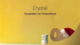  Presentation with percent - Presentation theme with winter-sale-and-shopping-concept background and a yellow colored foreground