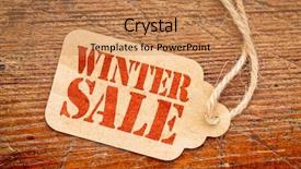  Presentation with for sale sign - PPT layouts having winter sale sign - red stencil background and a coral colored foreground