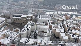  Presentation with salzburg - Cool new PPT theme with winter scene in salzburg view from old castle backdrop and a gray colored foreground