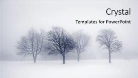  Presentation with winter scene - Beautiful slide set featuring wooden dummies in three different poses isolated on white background backdrop and a lemonade colored foreground