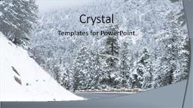  Presentation with winter scene - Cool new PPT theme with winter scene with icy slick backdrop and a light blue colored foreground