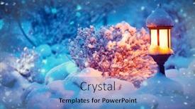  Presentation with lantern - Cool new slides with winter-scene-xmas-decoration backdrop and a teal colored foreground