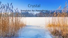  Presentation with poland - PPT layouts with winter-scenery-of-frozen-lake background and a light blue colored foreground