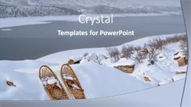  Presentation with colorado - Audience pleasing PPT theme consisting of winter-scenery-of-horsetooh-reservoir backdrop and a light blue colored foreground