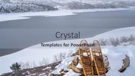  Presentation with paw - Slides having winter-scenery-of-horsetooth-reservoir background and a light blue colored foreground