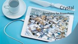  Presentation with neighborhood - PPT layouts consisting of winter scenery with fresh snow background and a light blue colored foreground