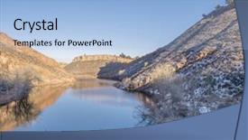  Presentation with aerial view of cape town - Beautiful presentation design featuring winter scenery with some snow backdrop and a light blue colored foreground