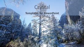  Presentation with yosemite - Presentation having winter season in yosemite national park california usa background and a light blue colored foreground