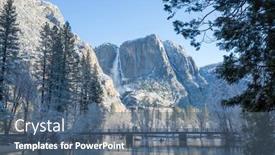  Presentation with yosemite - Amazing slide deck having winter-season-in-yosemite-national backdrop and a ocean colored foreground
