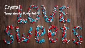  Presentation with sweets - Cool new PPT theme with winter senses - love sweets inscription with candies backdrop and a  colored foreground