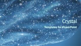  Presentation with sky and rock abstract - Theme with winter sky snowflakes and star background and a ocean colored foreground