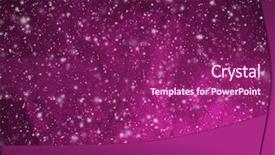  Presentation with sky - PPT theme enhanced with winter sky snowflakes and stars background and a violet colored foreground