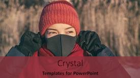  Presentation with pollution air - Slide set having winter-smog-bad-air-pollution background and a tawny brown colored foreground