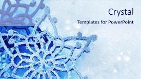  Presentation with snowflakes - Audience pleasing theme consisting of winter snow background snowflakes backdrop and a sky blue colored foreground