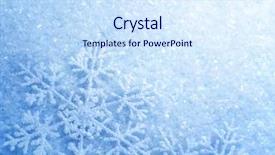  Presentation with winter blue - Colorful theme enhanced with winter snow background snowflakes backdrop and a sky blue colored foreground