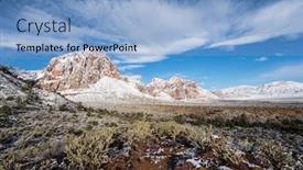  Presentation with las vegas nevada - Slides consisting of winter-snow-on-sandstone-desert background and a light blue colored foreground