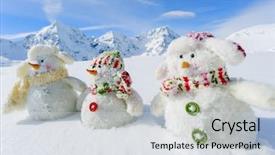  Presentation with fun - Beautiful theme featuring winter snow sun and fun backdrop and a sky blue colored foreground