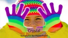  Presentation with winter - Beautiful slide deck featuring winter snow winter fun - lovely backdrop and a  colored foreground