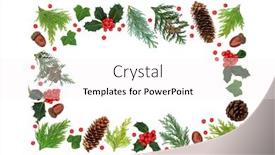  Presentation with christmas border design - PPT theme enhanced with winter-solstice-christmas-new-year background and a white colored foreground