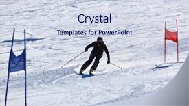  Presentation with mountain luxury resort - Audience pleasing slides consisting of old stone stairs in santorini at the old port backdrop and a gray colored foreground.