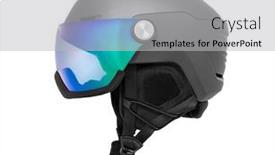  Presentation with winter sports - Slide deck having winter-sports-helmet-modern-ski background and a light gray colored foreground