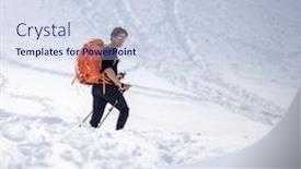  Presentation with touring - Presentation consisting of winter-sports-young-man-walking background and a lemonade colored foreground