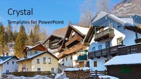  Presentation with salzburg - Cool new PPT layouts with winter spring - village st wolfgang backdrop and a  colored foreground