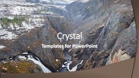  Presentation with ocean waterfall - Amazing presentation design having winter spring - voringsfossen waterfall norway hdr backdrop and a gray colored foreground