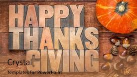  Presentation with barn wood - Slides with winter squash and acorn background and a coral colored foreground