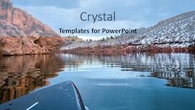  Presentation with calm - Slide set featuring winter-stand-up-paddling background and a light blue colored foreground