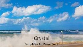  Presentation with winter storm - Slides having winter-storm-in-the-mediterranean background and a coral colored foreground