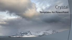  Presentation with landscape - Slide deck featuring winter-stormy-landscape-of-skagsanden background and a  colored foreground