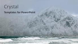  Presentation with landscape - Slides consisting of winter-stormy-landscape-of-skagsanden background and a  colored foreground