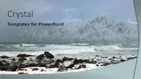  Presentation with landscape - Slide set having winter-stormy-landscape-of-skagsanden background and a  colored foreground