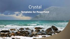  Presentation with winter - PPT layouts enhanced with winter-stormy-landscape-of-skagsanden background and a  colored foreground