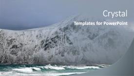  Presentation with winter - PPT theme with winter-stormy-landscape-of-skagsanden background and a  colored foreground