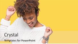  Presentation with african music - Theme having winter sweater over isolated background background and a lemonade colored foreground