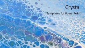  Presentation with abstract - Presentation theme consisting of scratch cards - acrylic colors colorful blots abstract background and a light blue colored foreground