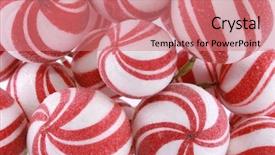  Presentation with christmas candy - Slides with assortment of exotic fresh fruits sliced isolated on white background and a coral colored foreground