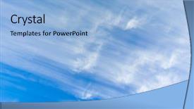  Presentation with fall leaves border - Amazing presentation theme having leaves against a cloudy blue backdrop and a light blue colored foreground