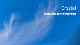  Presentation with fall leaves border - PPT theme consisting of leaves against a cloudy blue background and a teal colored foreground