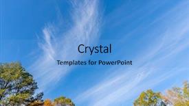  Presentation with fall leaves border - PPT theme featuring leaves against a cloudy blue background and a light blue colored foreground