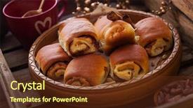  Presentation with cinnamon - Amazing theme having homemade cinnamon buns with chocolate - sweet food backdrop and a tawny brown colored foreground