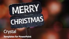  Presentation with merry christmas - Presentation enhanced with merry christmas sign with colorful background and a tawny brown colored foreground