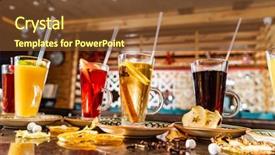  Presentation with infusion - Slides featuring winter teas and infusions background and a tawny brown colored foreground